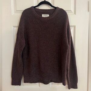 REI ‘Wallace Lake’ Knit Oversized Cozy Burgundy 100% Cotton Sweater - Women's XL